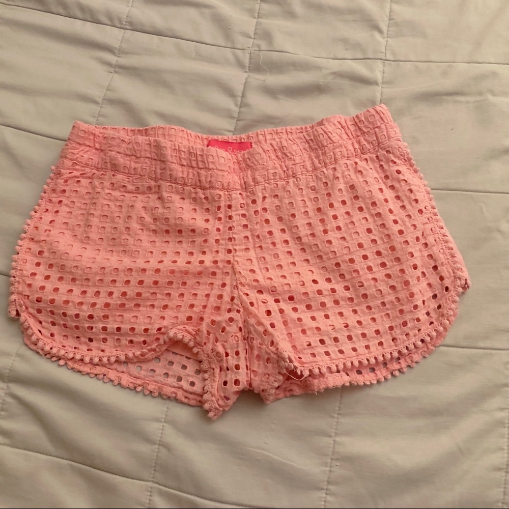 Small Lilly Pulitzer by Target Pink Eyelet Shorts
